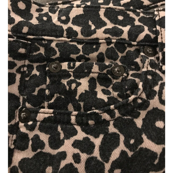 Rag & Bone Skinny Amoeba Printed Black/Brown Leopard Mid Rise Jeans - Size 27 - Picture 9 of 12